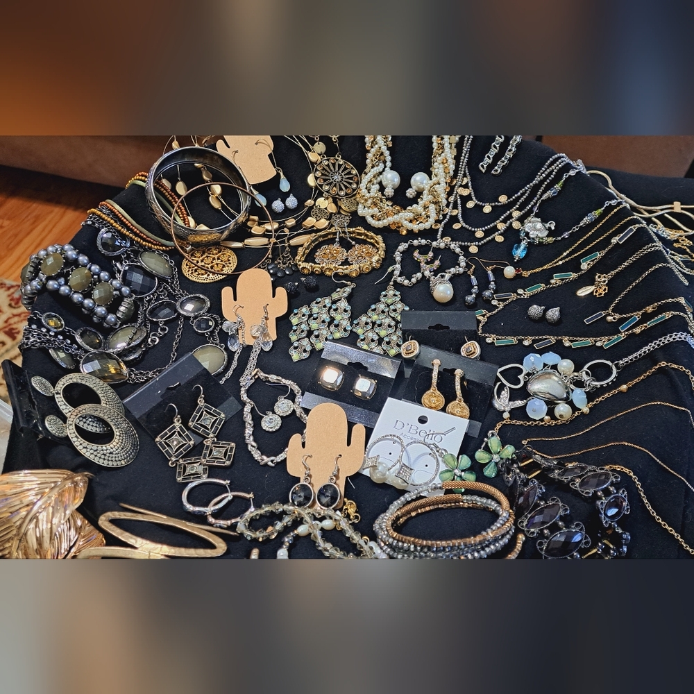2.13 Lbs Elegant Gold and Silver Jewelry Set